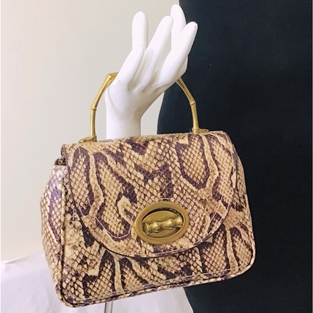 Margot Python Embossed Satchel NWT